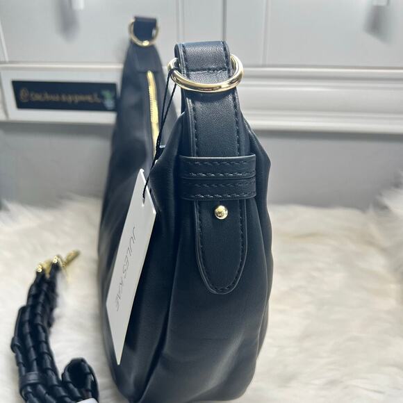 New Women’s Jules Kae Zola Vegan Leather Crescent Handbag - Picture 5 of 10